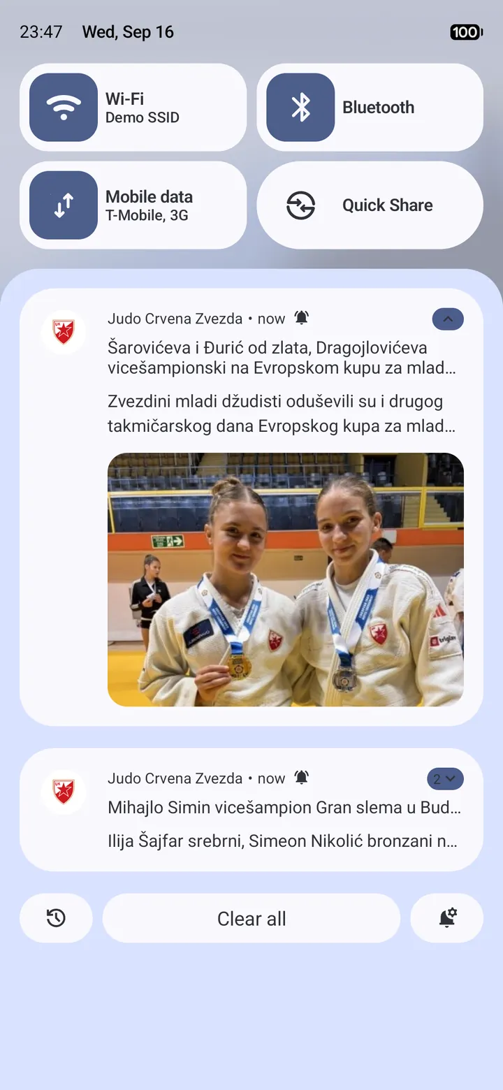 Обавештење чим изађе вест